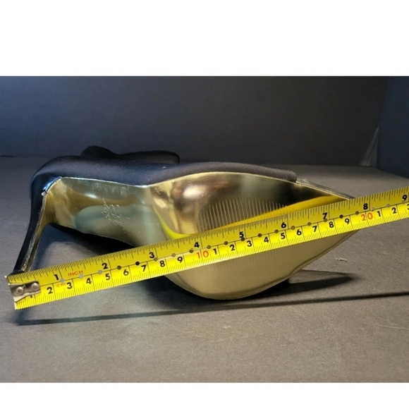 JESSICA RICH FANCY STILETTO BLACK BOOTS & NUDE TOE SZ 38 - Picture 11 of 12